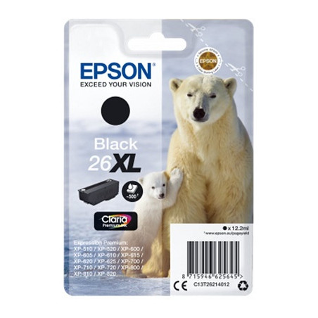 Cartuccia Epson T2621 n.26XL Originale Nero