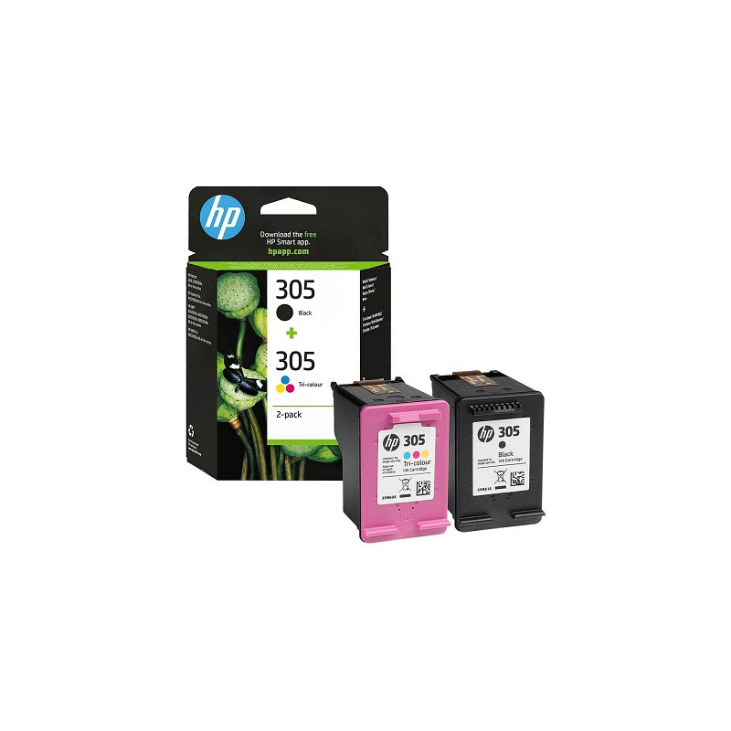 Cartuccia HP n.305 nero + colore originale