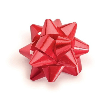 Coccarde 6.5 cm ROSSE cf da 100pz OFFERTA
