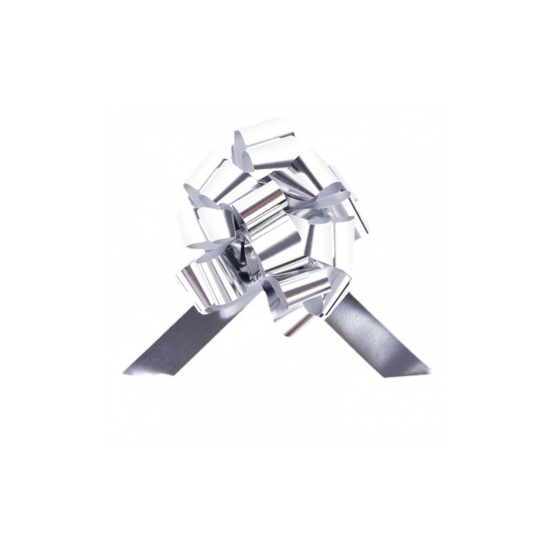 Gran fiocco 31 mm argento metallizzato