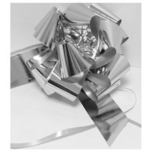 Gran fiocco 50mm argento metallizzato