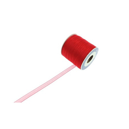 Nastro shining organza 10mmx100mt rosso