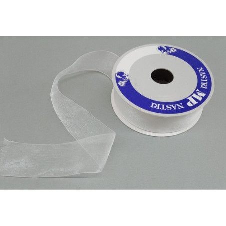 Nastro shining organza 25mmx50mt bianco