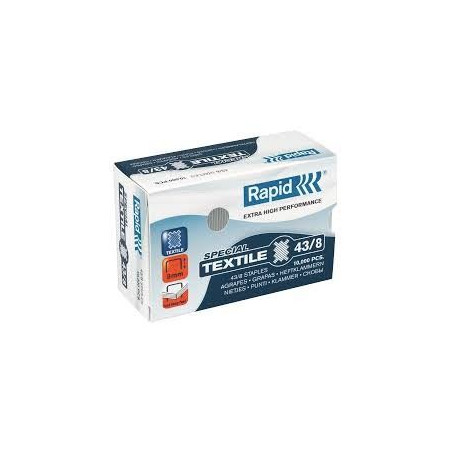 Punti Rapid 43/8 textile 10m 10000pz