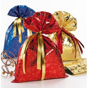 Sacchetti Metal fantasia natalizia 35x50 50pz
