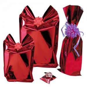 Sacchetti Metal Rosso 12x17 50pz