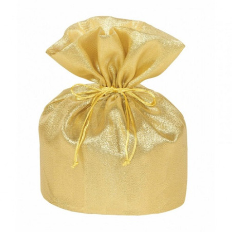 Sacchetto in raso oro 23x23x35