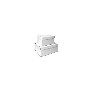 Scatola con coperchio bianca cm 31 x 23 x 14