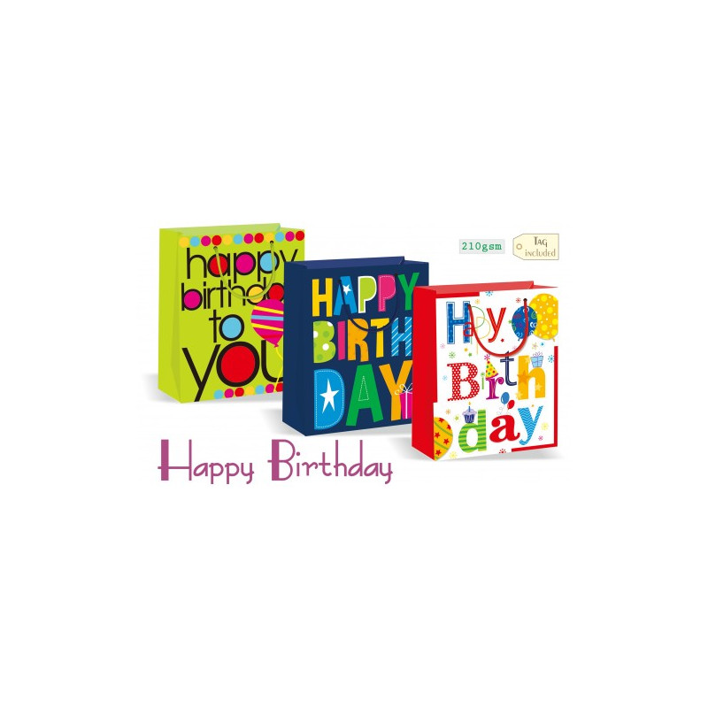 Shopper happy birthday 26x32x12