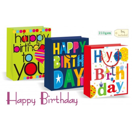 Shopper happy birthday 26x32x12
