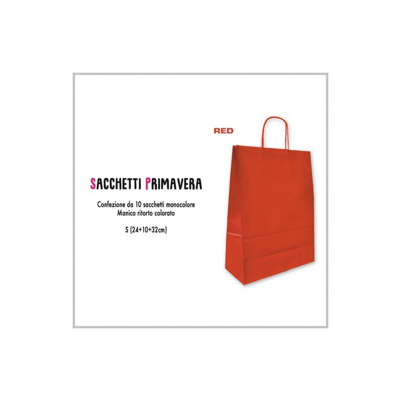 Shopper in carta rossa 55x49x15cm