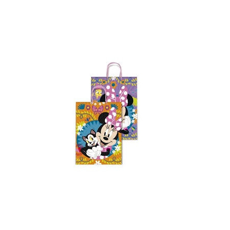 Shopper Minnie plastificato manico cordoncino 20,5x11,5x26