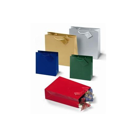 Shopper plastificato metallizzato Oro 13x36x10cm