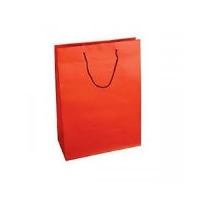 Shopper plastificato rosso 27x12x37