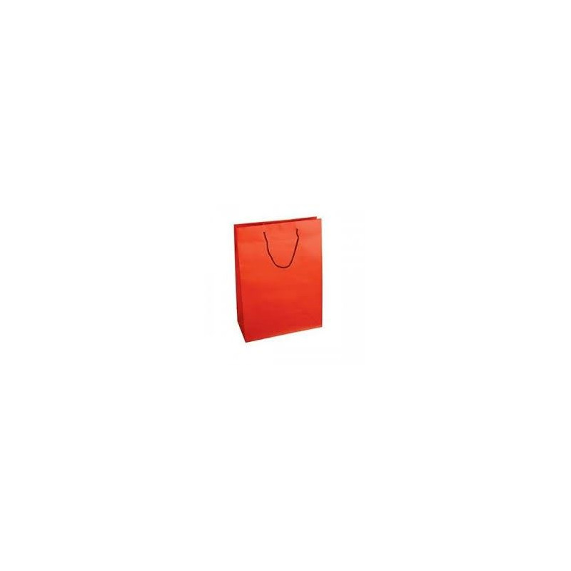 Shopper plastificato rosso 27x12x37