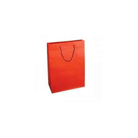 Shopper plastificato rosso 27x12x37