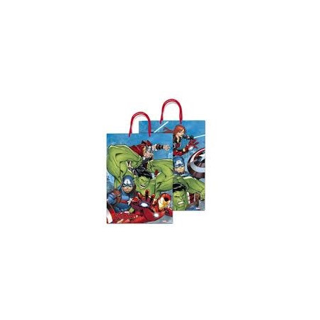 Shopper Supereroi plastificato manico cordoncino 30x12x40