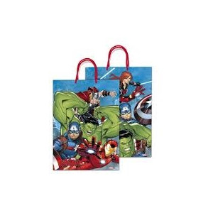 Shopper Supereroi plastificato manico cordoncino20,5x11,5x26