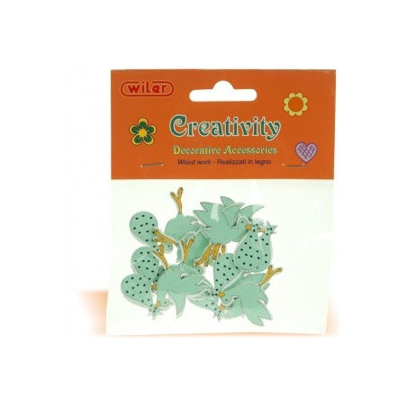 Accessori creativity in legno cicogna 8pz