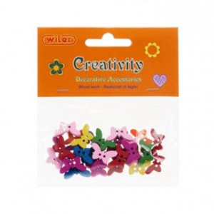 Accessori creativity in legno farfalla