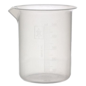 Becker - Bicchiere graduato da 500ml in plastica trasparente