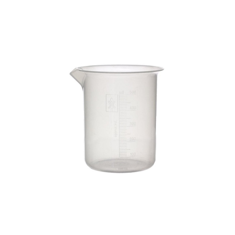 Becker - Bicchiere graduato da 500ml in plastica trasparente