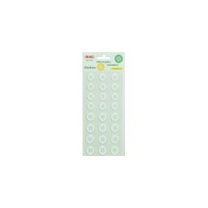 Bottoni in plastica adesivi 24pz bianchi