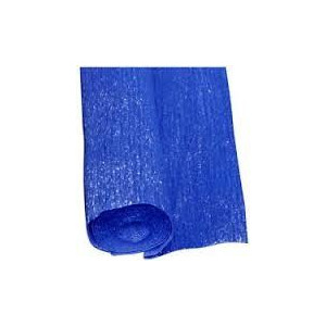 Carta Crespa metallizzata blu  50x150