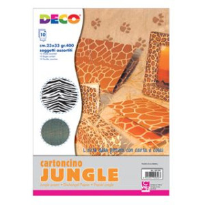 Cartoncino fantasia Jungle 23x33 gr400