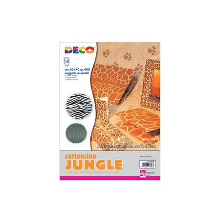 Cartoncino fantasia Jungle 50x70 gr400