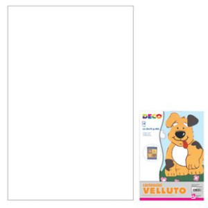 Cartoncino vellutato gr.400 50x70 bianco