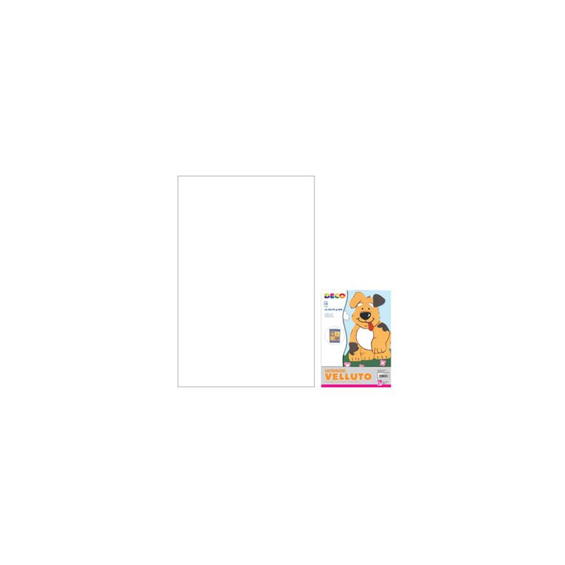 Cartoncino vellutato gr.400 50x70 bianco