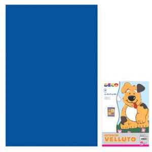 Cartoncino vellutato gr.400 50x70 blu