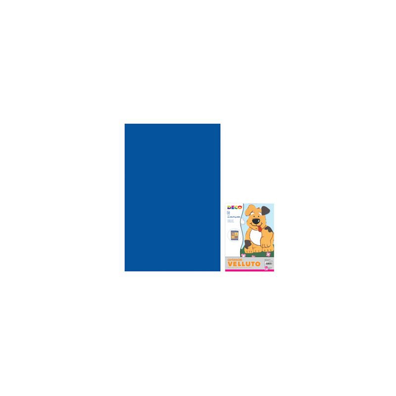 Cartoncino vellutato gr.400 50x70 blu