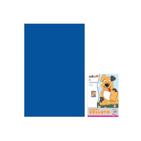 Cartoncino vellutato gr.400 50x70 blu