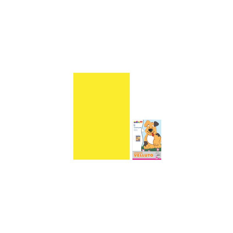 Cartoncino vellutato gr.400 50x70 giallo