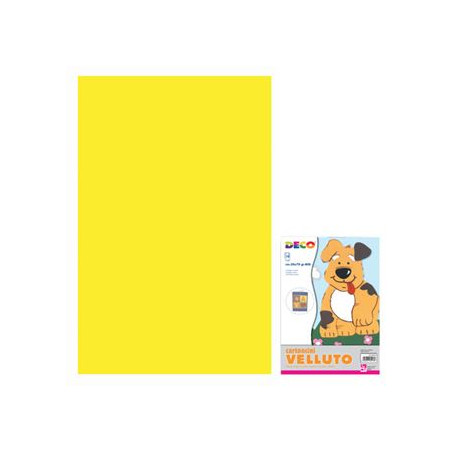 Cartoncino vellutato gr.400 50x70 giallo