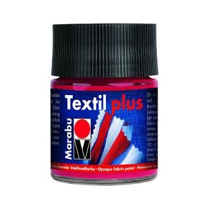 Colori Marabu per tessuto rosso carminio da 15ml