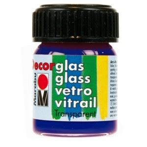 Colori Marabu per vetro blu di prussia da 15ml