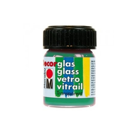 Colori Marabu per vetro verde smeraldo da 15ml