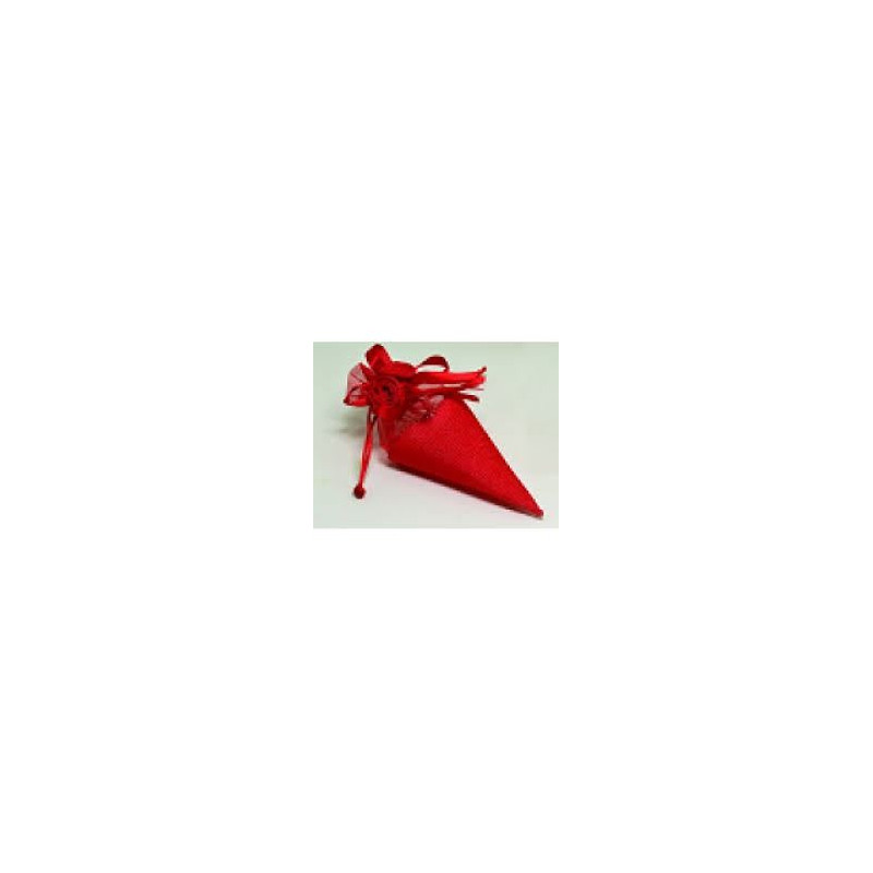 Decorazione bomboniere Cono rosso