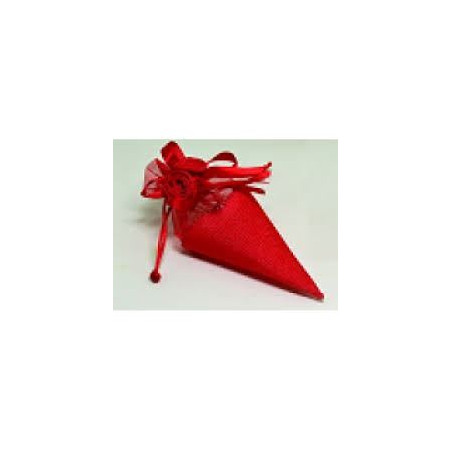 Decorazione bomboniere Cono rosso