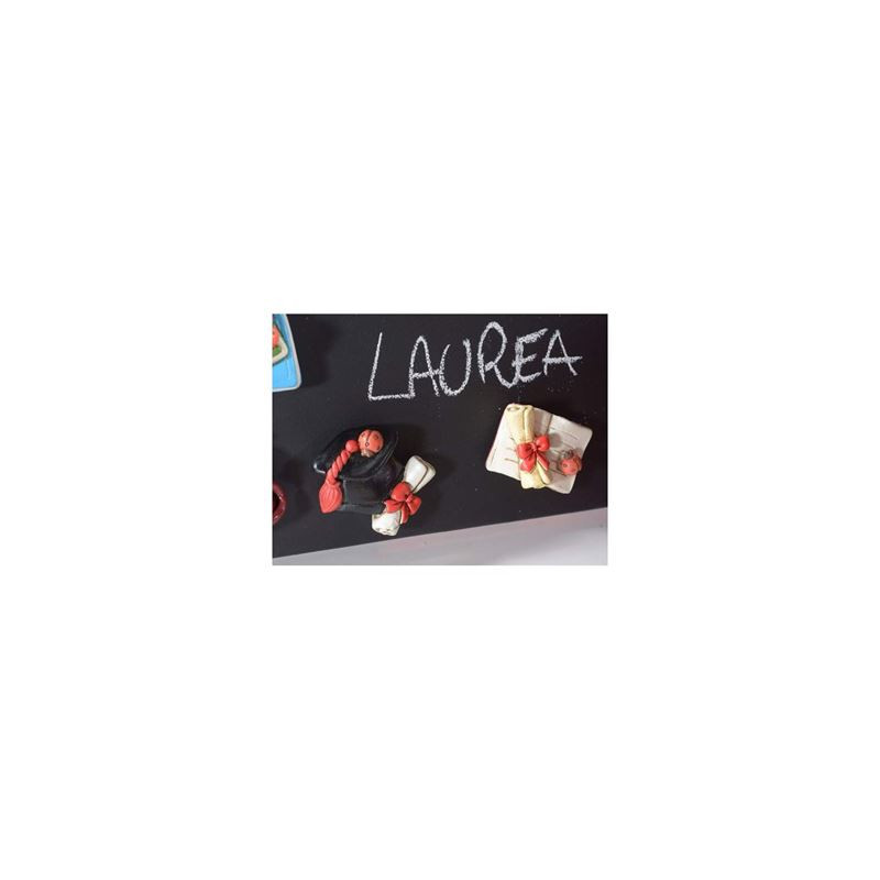 Decorazione gesso /resina  laurea bianca6pz