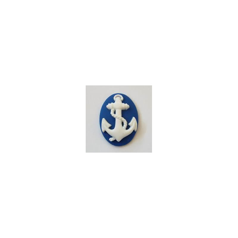 Decorazione gesso /resina ancora bianca6pz