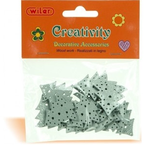 Decorazioni Accessori creativity in legno albero di natale 15pz