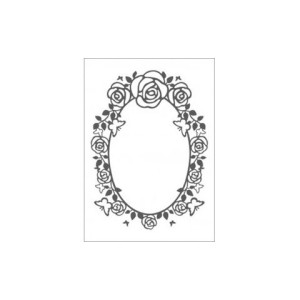 Embossing effetto rilievo 2d cornice rose
