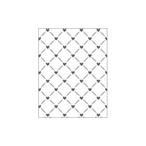 Embossing effetto rilievo 2d graticcio cuori
