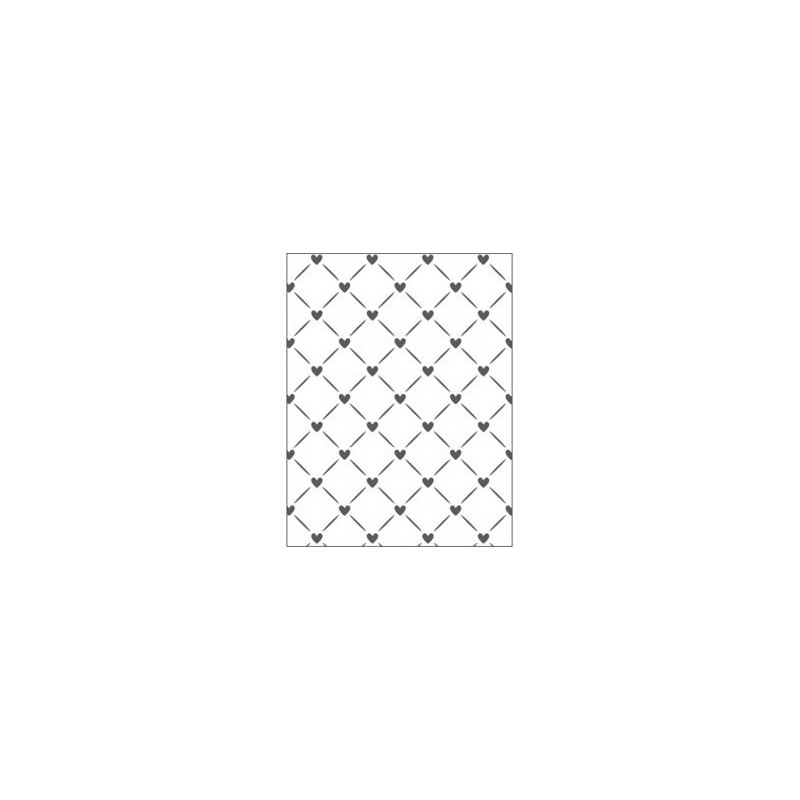 Embossing effetto rilievo 2d graticcio cuori