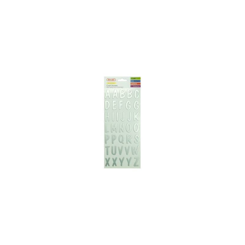 Etichette adesive ALFABETO silver 30mm