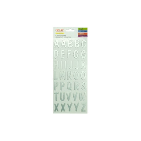 Etichette adesive ALFABETO silver 30mm